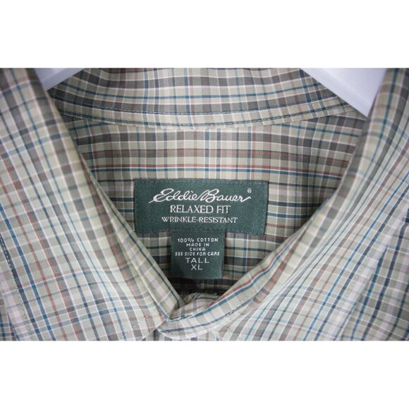 Eddie Bauer Relax Fit Wrinkle Resistant Button Up XL - Picture 3 of 5